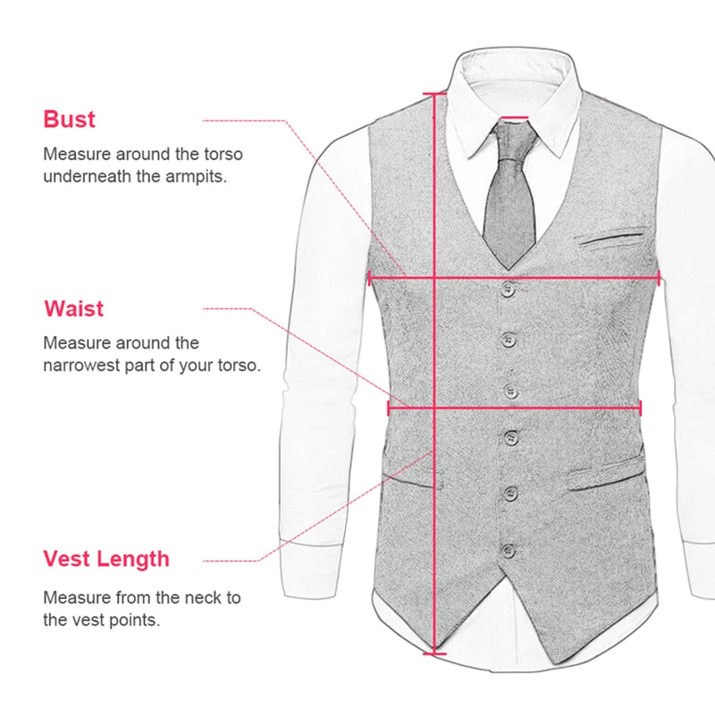 Steampunk Men's Suit Vest tweed Brown Waistcoat Casual Slim Fit Black Satin Back Formal