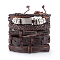 Steampunk Bracelet Multilayer Leather