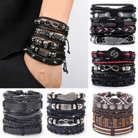 Steampunk Bracelet Multilayer Leather