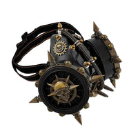 Steampunk Gothic Mask Gas Skeletal Gears Masquerade with Goggles Cosplay Costume