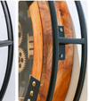 Steampunk Wall Clock | Large Circular Clock with Exposed Gears & Silent Movement