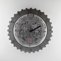 Steampunk Wall Clock, Gear Rotating 18"