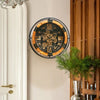 Steampunk Wall Clock | Large Circular Clock with Exposed Gears & Silent Movement