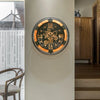 Steampunk Wall Clock | Large Circular Clock with Exposed Gears & Silent Movement