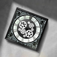 41338563231809Steampunk Wall Clock Gear  square  aside 