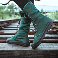 Steampunk green side cosplay Men Boots 