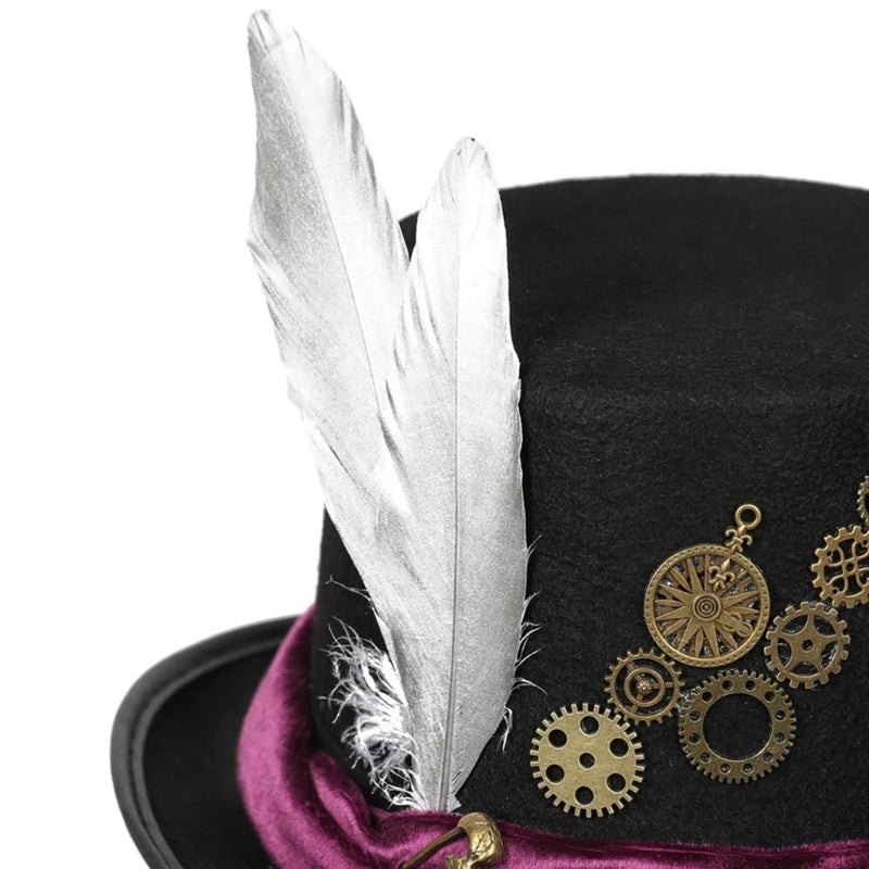 Steampunk Top Hat ,Vintage Victorian Steampunk