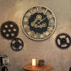 Retro Industrial Style Gear Wall Clocks Artistic Creative Mechanical Style Decorative Wall Clock Wall Decoration for Home Office