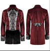 Steampunk Jacket red front and back