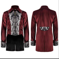 Steampunk Jacket red front and back