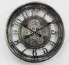 Oversized Large Industrial Loft Metal Moving Gear Wall Clock for Modern Living Room Decor