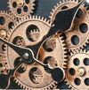 Steampunk Wall Clock | Large Circular Clock with Exposed Gears & Silent Movement