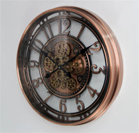 Oversized Large Industrial Loft Metal Moving Gear Wall Clock for Modern Living Room Decor