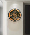 Steampunk Wall Clock | Large Circular Clock with Exposed Gears & Silent Movement