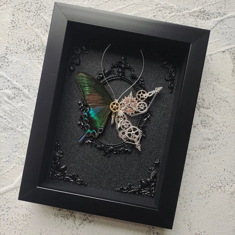 Steampunk Butterfly Specimen | Real Butterfly with Mechanical Gears