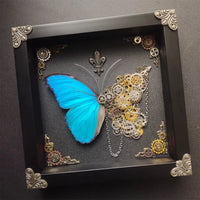 Steampunk Butterfly Specimen | Real Butterfly with Mechanical Gears