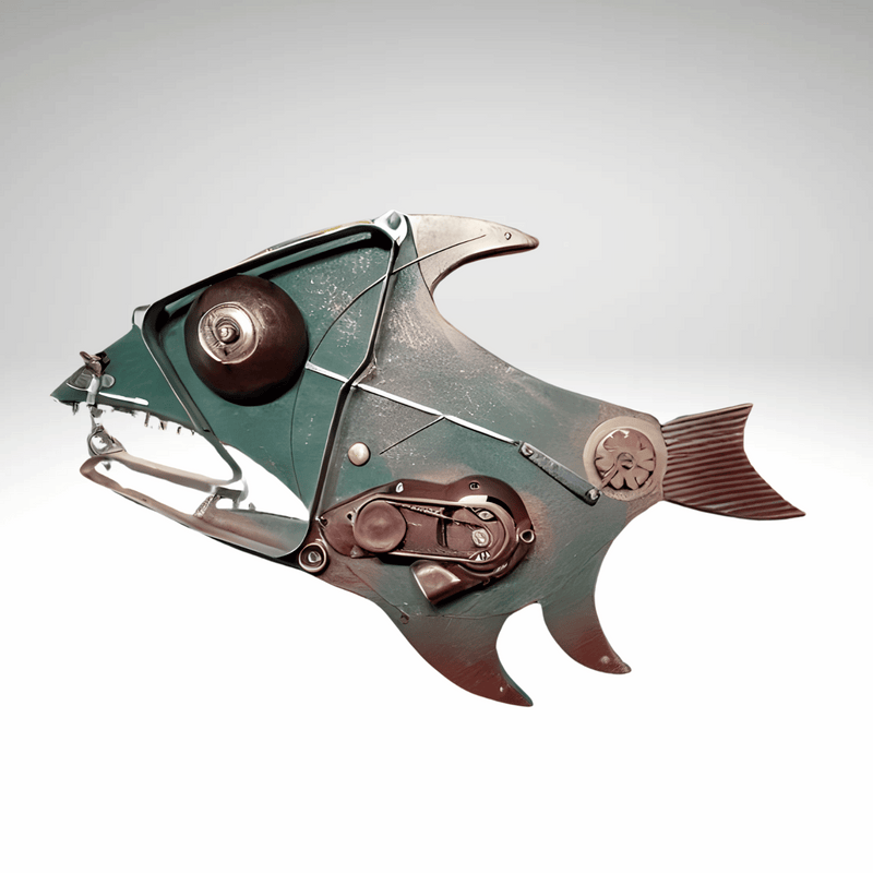 Steampunk Fish Wall art Handmade art