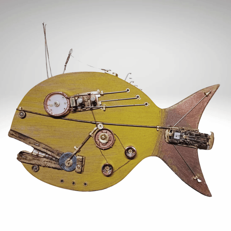 Steampunk Fish Wall art Handmade art