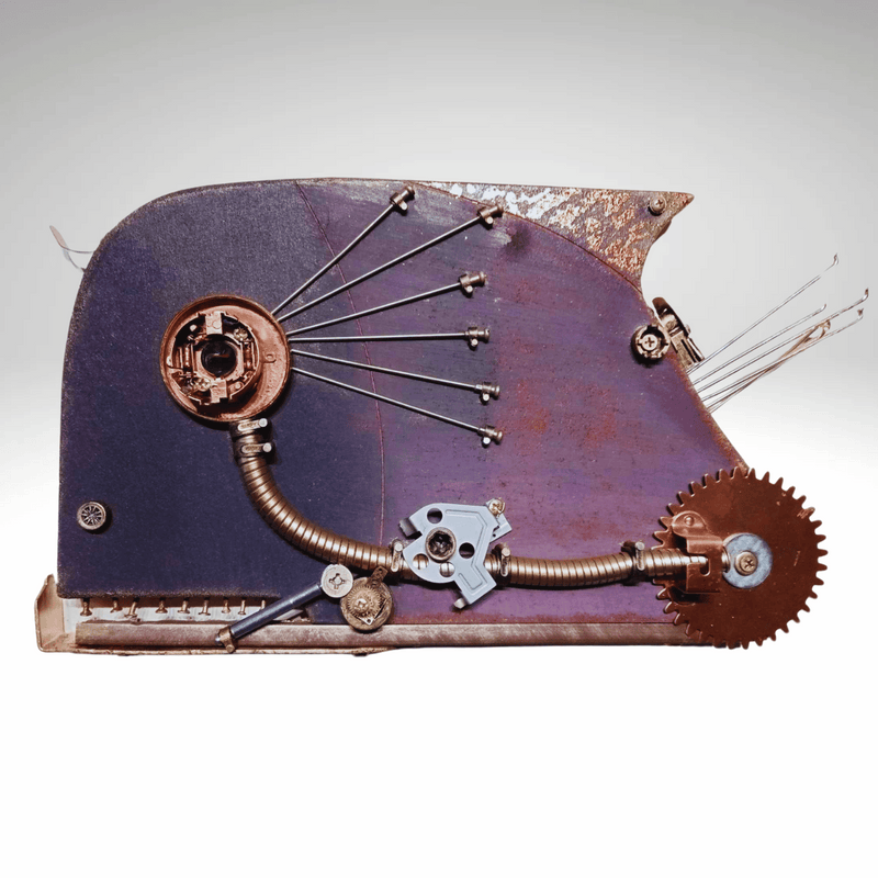 Steampunk Fish Wall art Handmade art - The whale