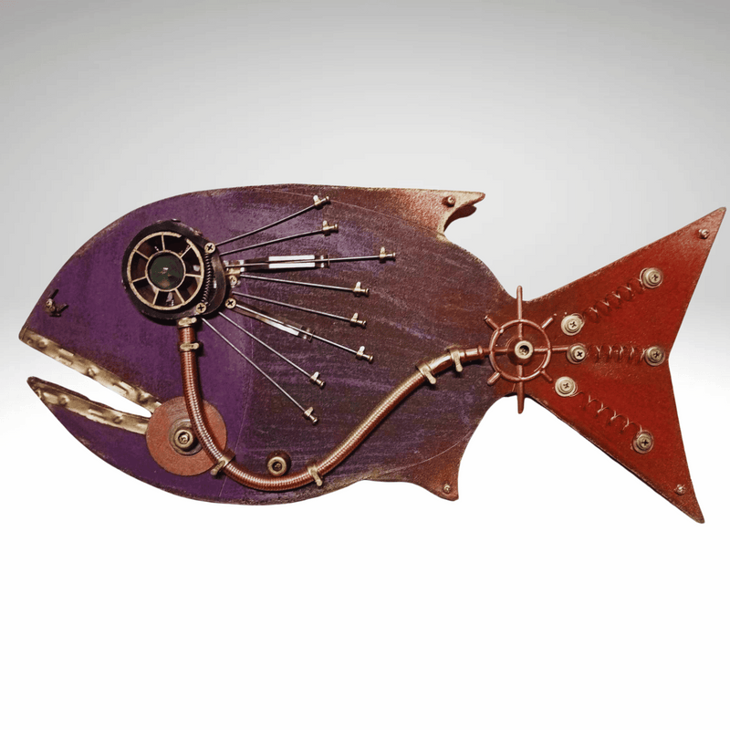 Steampunk Fish Wall art Handmade art