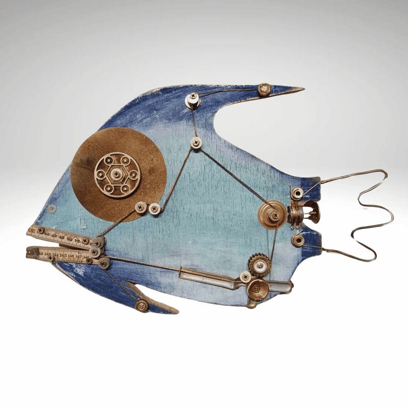 Steampunk Fish Wall art Handmade art