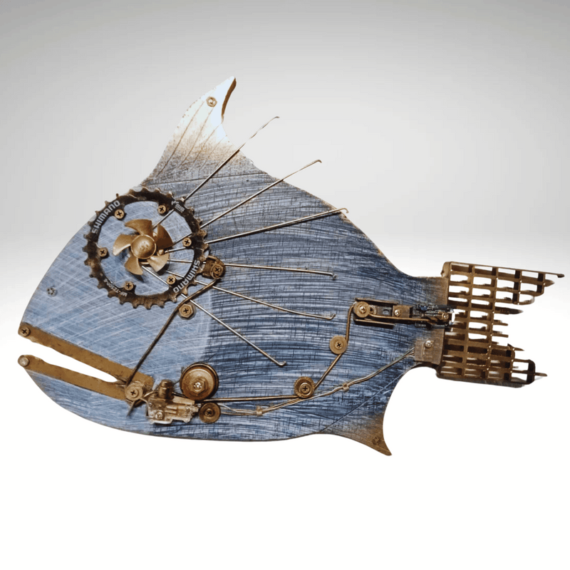 Steampunk Fish Wall art Handmade art