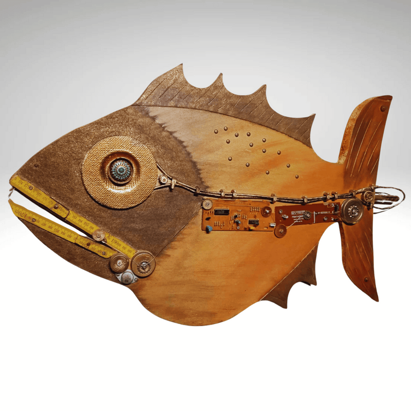 Steampunk Fish Wall art Handmade art