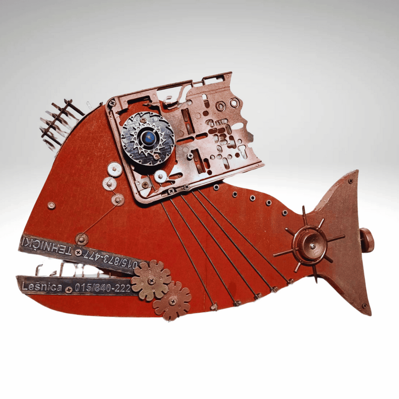 Steampunk Fish Wall art Handmade art