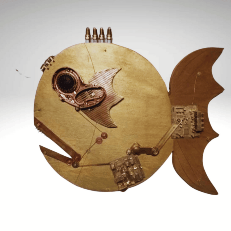 Steampunk Fish Wall art Handmade art