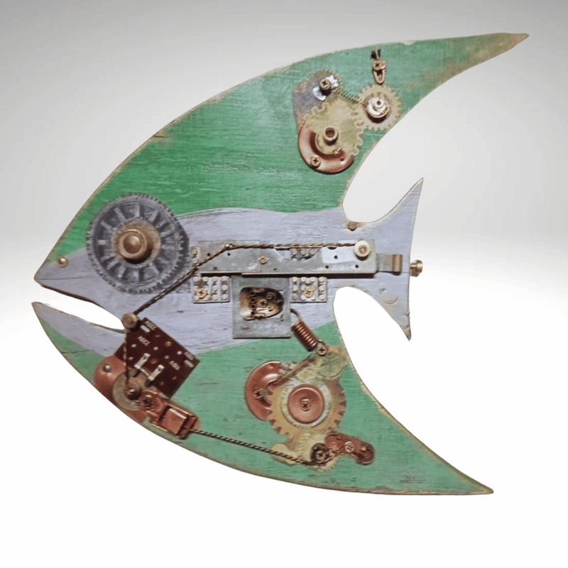 Steampunk Fish Wall art Handmade art