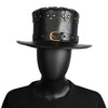 Steampunk Leather Hat with Top Hat  Rave Nightclub