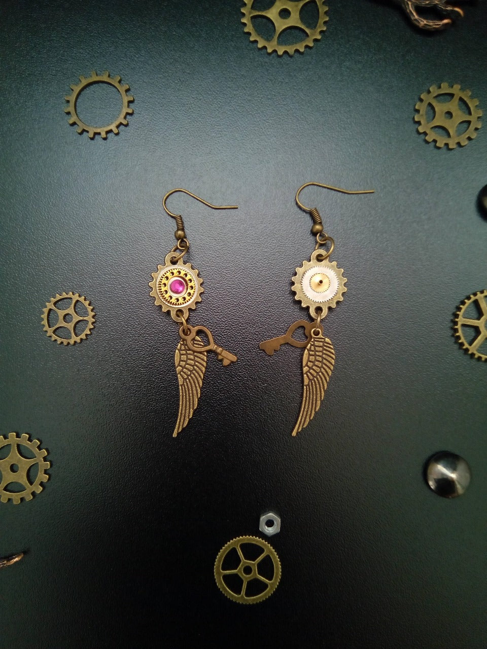 Steampunk earrings. Exclusive Steampunk Jewelry. Handmade