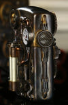LWSG Luminous Handmade Welded Gear Steampunk Blackened Brass Kerosene Lighter