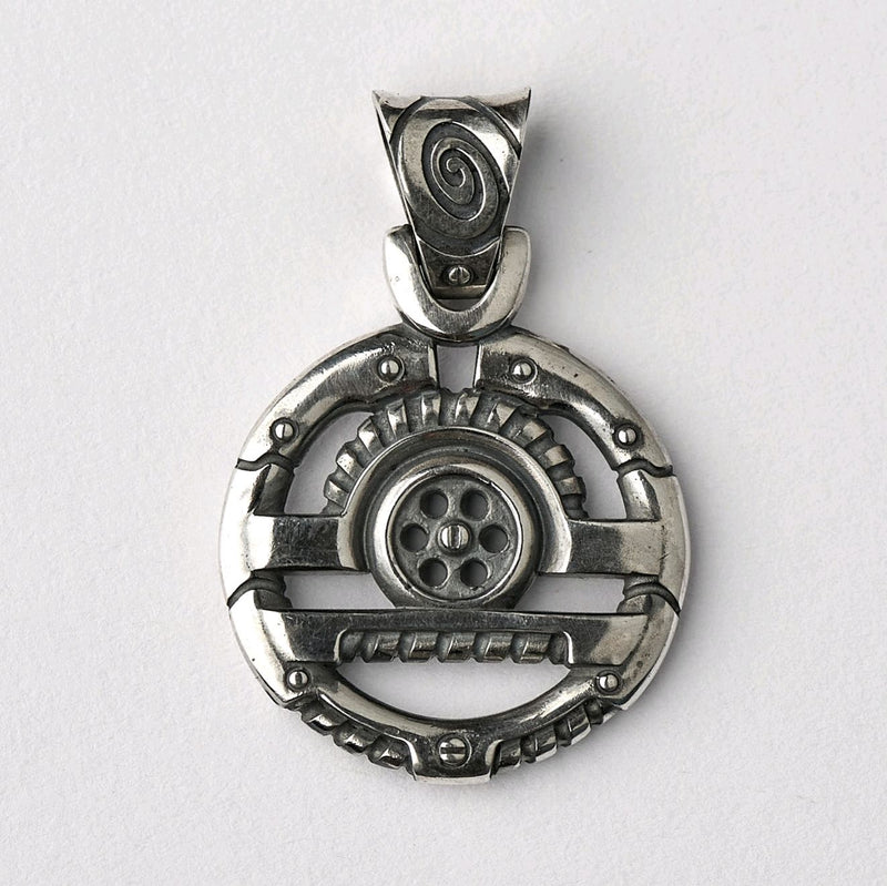 Steampunk Libra Silver handmade Pendant