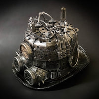 STEAMPUNK HAT COSPLAY COSTUME MAD MAX TOP HAT SILVER
