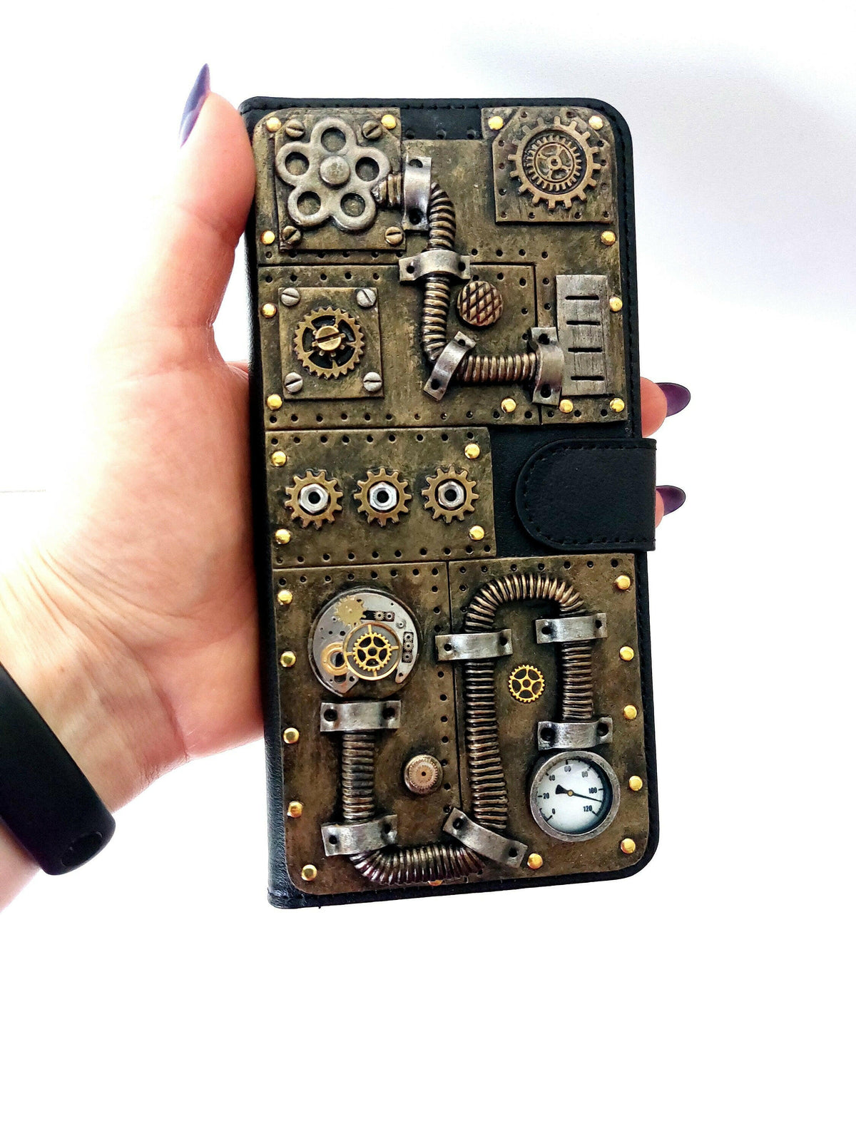 Steampunk cellphone case, Phone case,3D Phone case, Handmade iPhone case