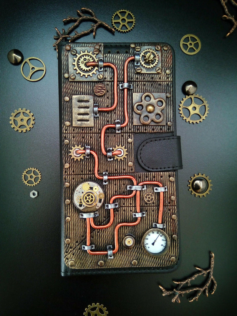 Steampunk cellphone case, Phone case,3D Phone case, Handmade iPhone case