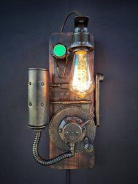 Steampunk Wall mounted lamp - Handmade - Artist collection