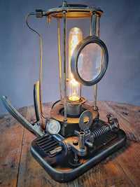 Steampunk table lamp - Handmade