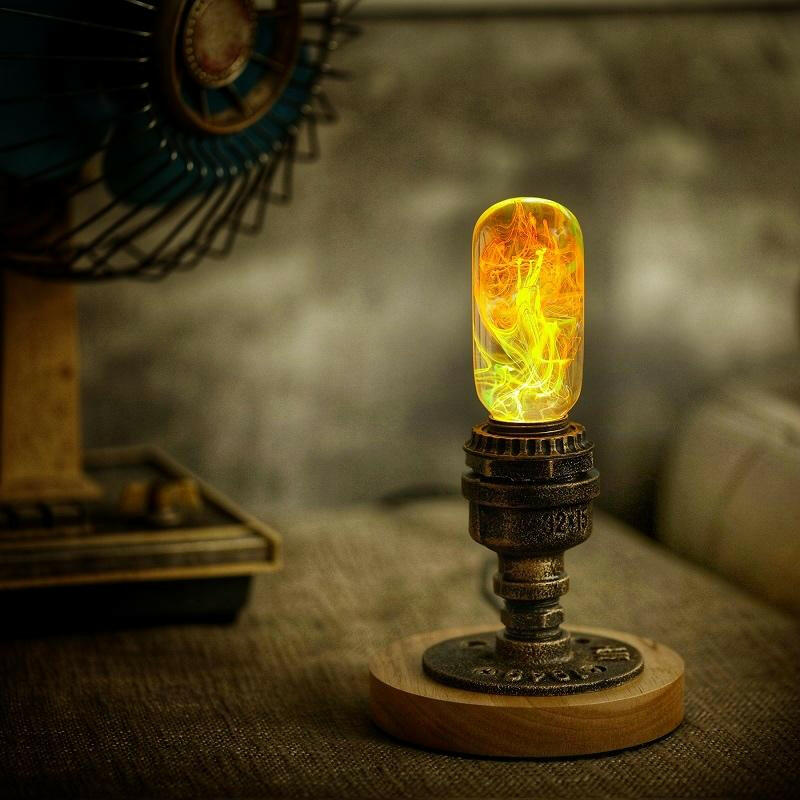 Steampunk Lamp Vintage Base with Stunning Bulb