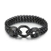 Steampunk  Skull Bracelets for Men in Titanium Stainless Steel 