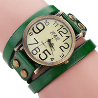 Steampunk Luxury Brand Vintage Casual Cow Leather Bracelet Watch 