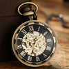 Steampunk Mechanical Luxury Antique Skeleton Mechanical Pocket Watch 