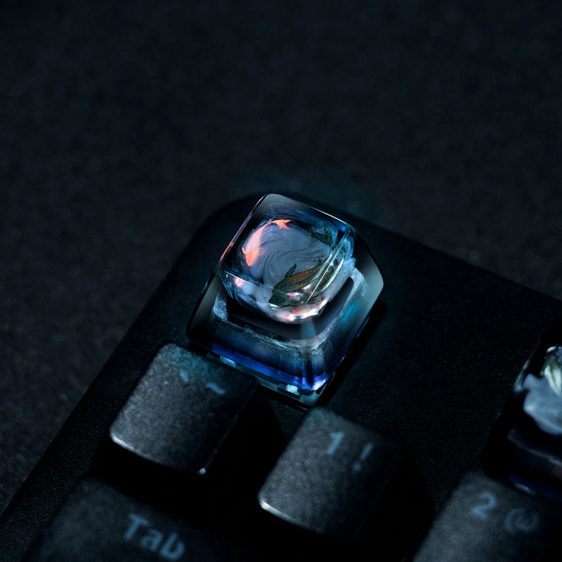 Steampunk Artisan Resin Keycaps Mechanical Backlit Keyboard RGB 