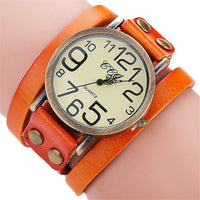 Steampunk Luxury Brand Vintage Casual Cow Leather Bracelet Watch 