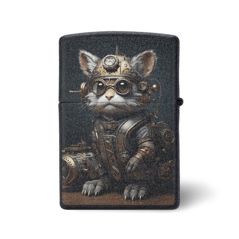 Steampunk Zippo case SteamCat