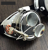 Steampunk Goggles with Ocular Punk Biker Goth Cosplay Custome Halloween Party