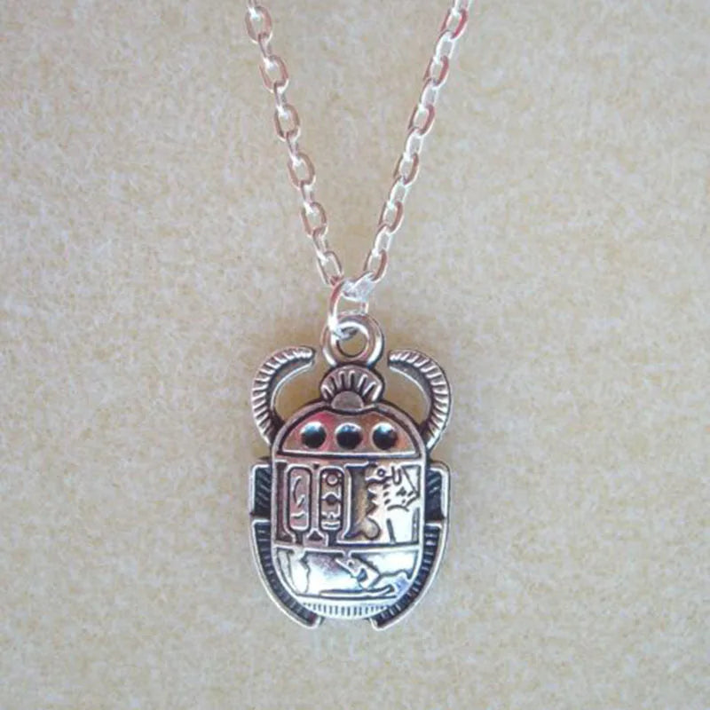 Steampunk Scarab Beetle Pendant Necklace