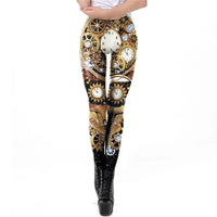 Steampunk Pants Sexy Elastic Trousers Mid Waist 