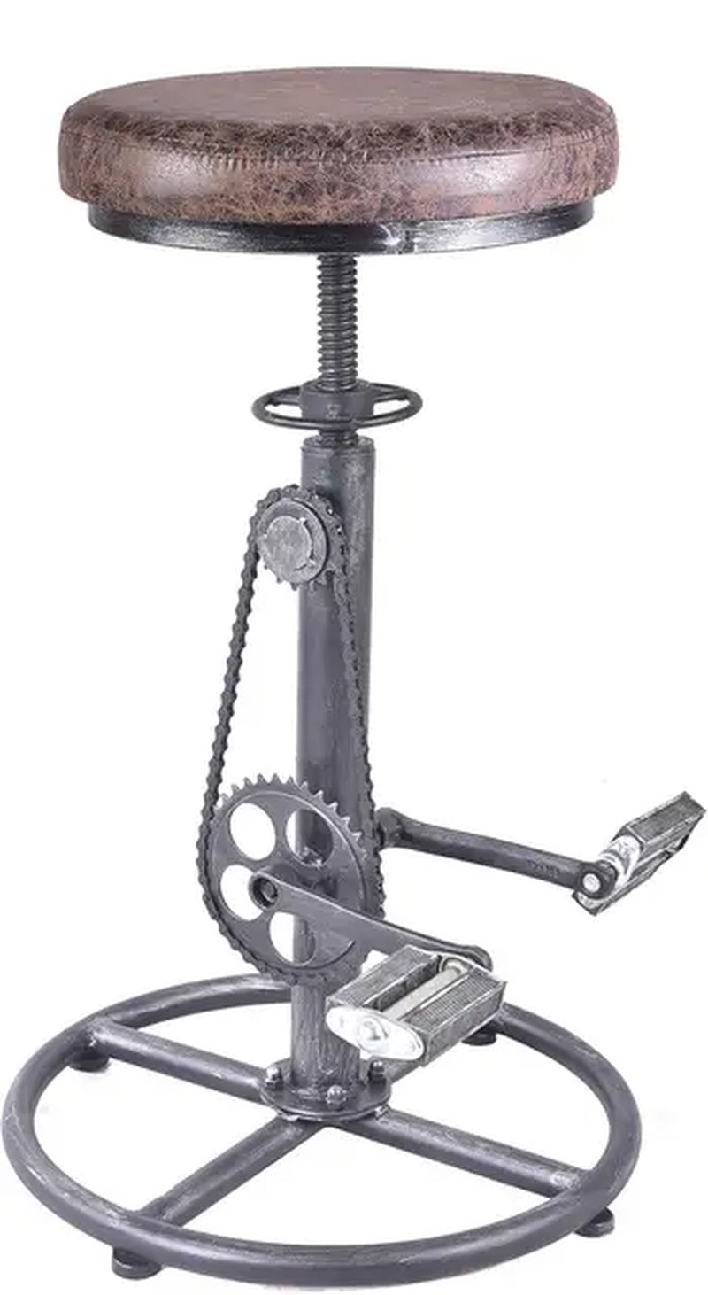 bar stool with pedals Steampunk Industrial Bar Stool-Rustic Swivel Seat-Iron – Steampunk wonders